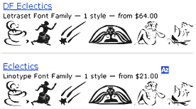 pricing difference in typefaces